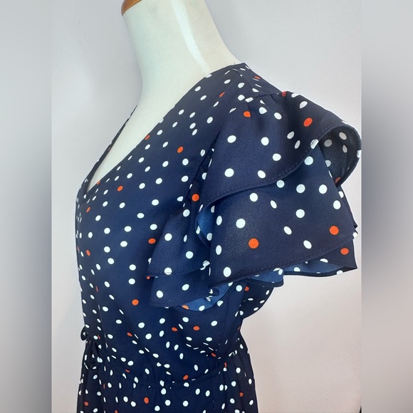 Madison Jules Blue Polkadot Dress US S - Picture 7 of 10